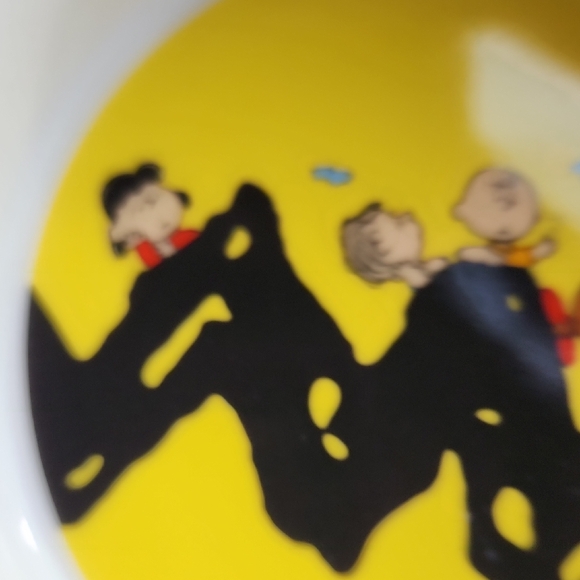 Peanuts Yellow and White Dog Bowl with Zigzag Design - Picture 8 of 8